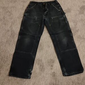 Men's Black Carhartt Cargo Pants 32×32